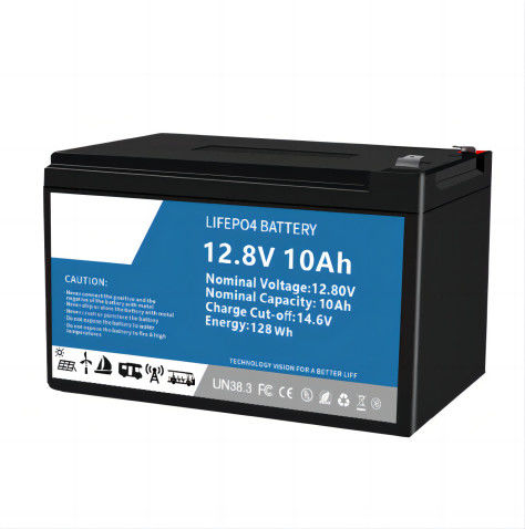 SLA Kurşun Asit LifeP04 Lityum Pil Kararlı Şarj 12.8V 10AH Madenci Lambası İçin