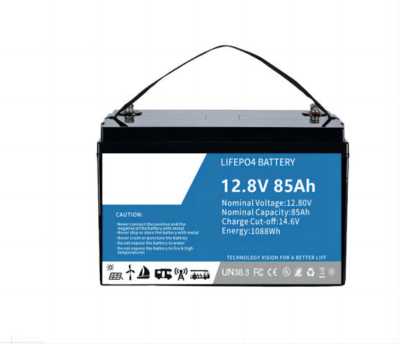 Çevre Dostu Yüksek Performanslı 12.8V 85AH SLA Yedek LifeP04 Güneş Işığı İçin BMS Dahili Lityum Pil