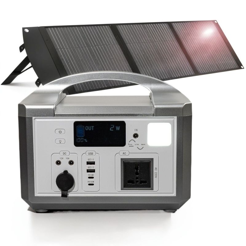 LED Işık / SOS Işık 300W Dış Enerji Güç kaynağı Kablosuz Şarjla Açık Hava Yürüyüşü İçin Güneş Taşınabilir Güç Bankası